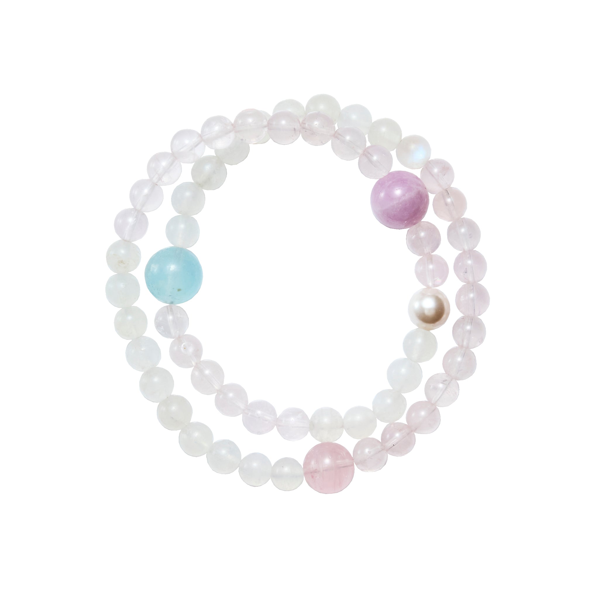 TenderBloom Rose & Clear Quartz Crystal Fortune Bracelet