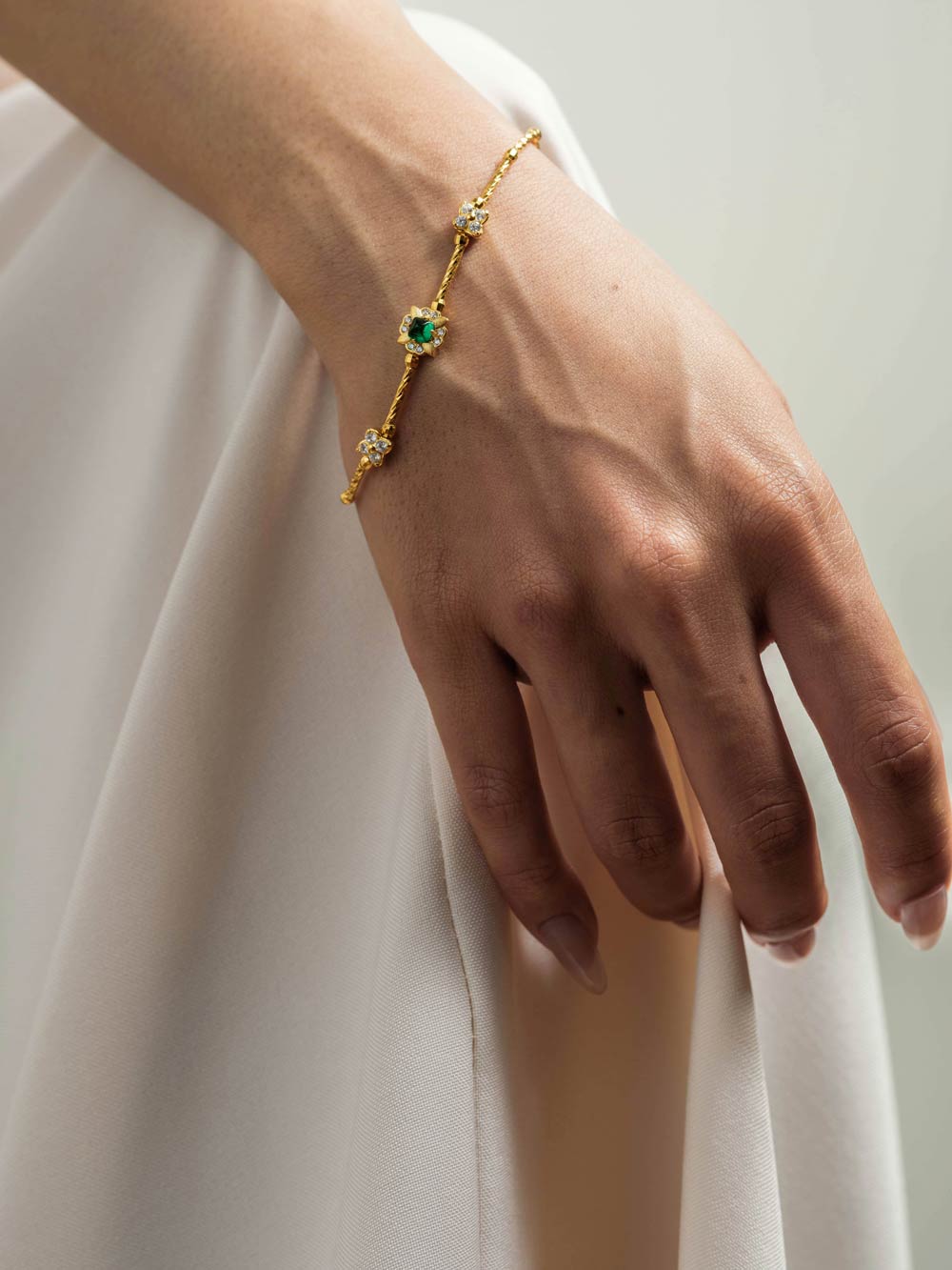 LUCE Flora Silver Bracelet- Daffodill