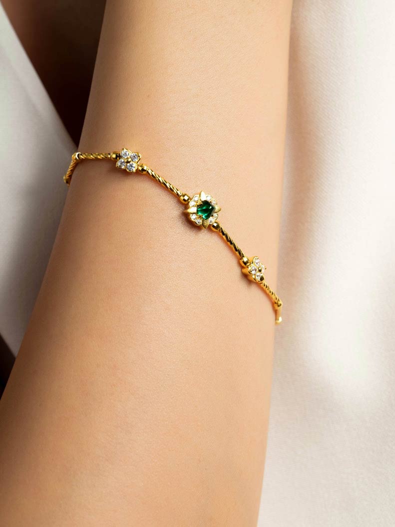 LUCE Flora Silver Bracelet- Daffodill