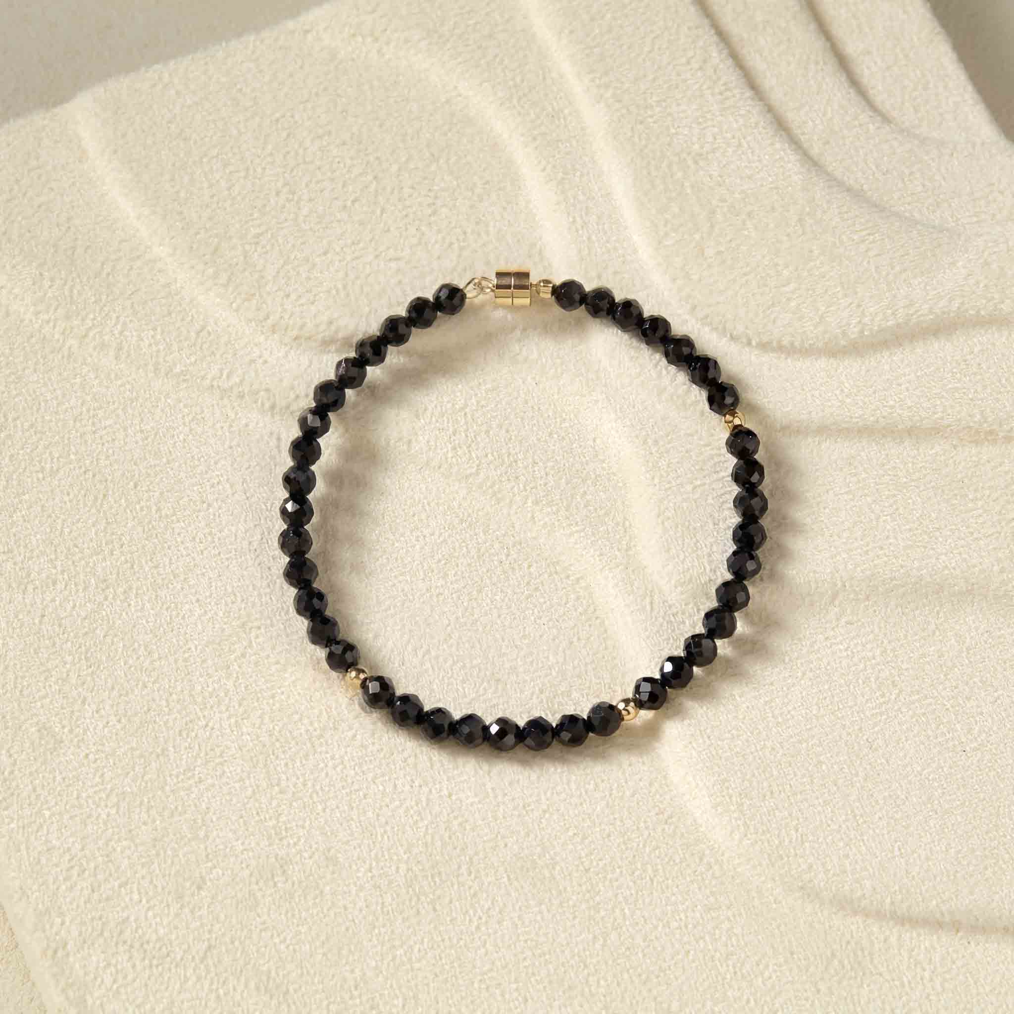 SteadyHeart Faceted Obsidian Bracelet