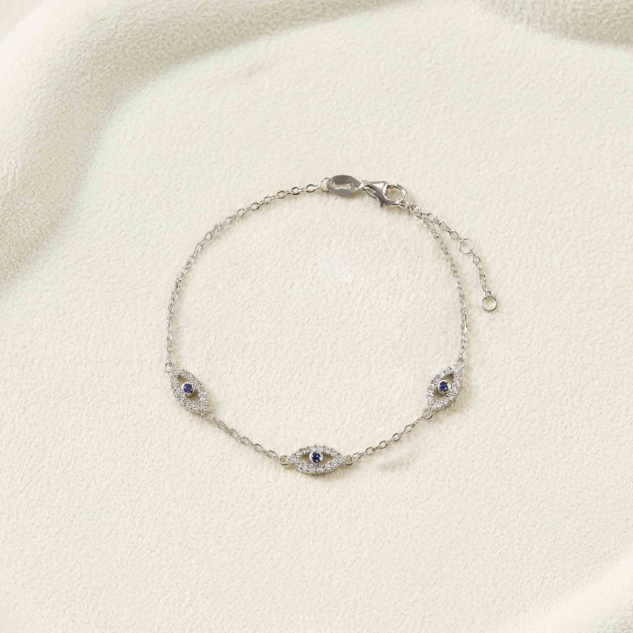 The Evil Eyes 925 Sterling Silver Bracelet