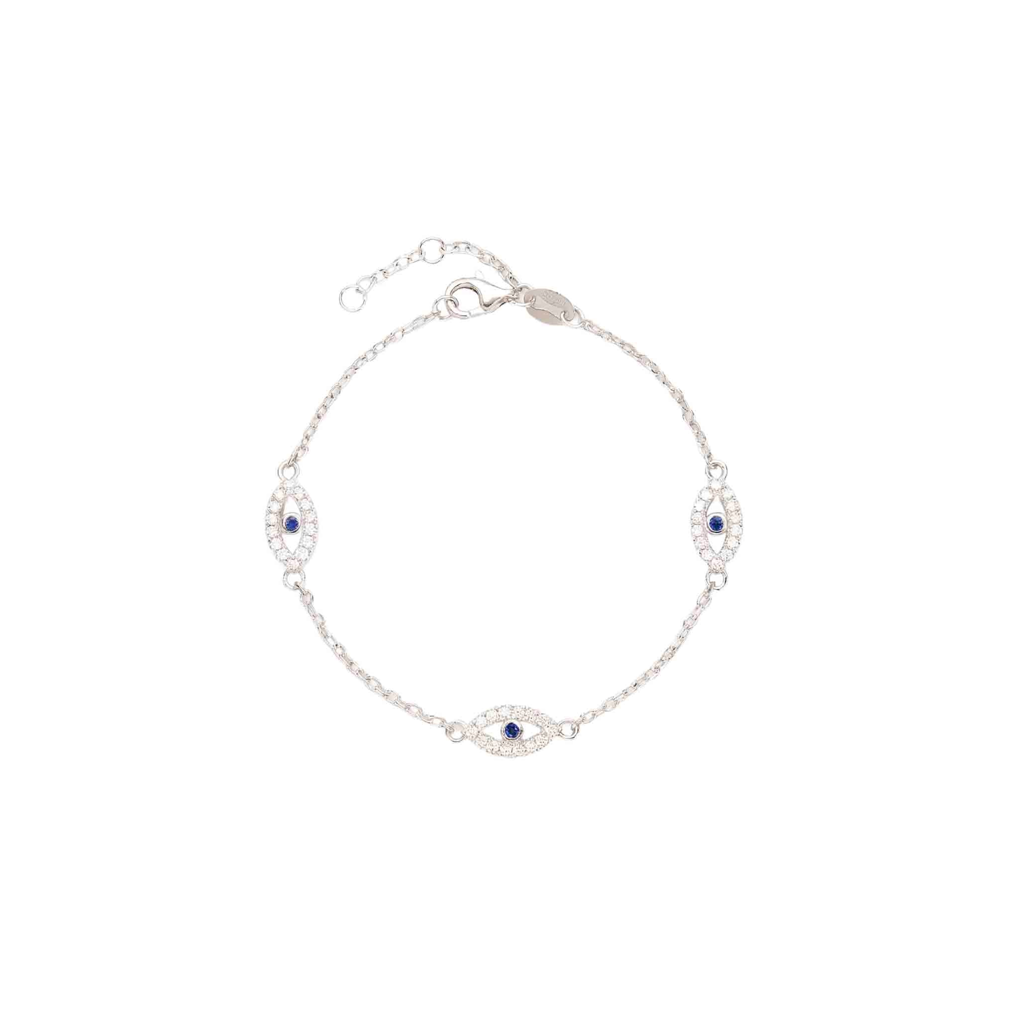 The Evil Eyes 925 Sterling Silver Bracelet