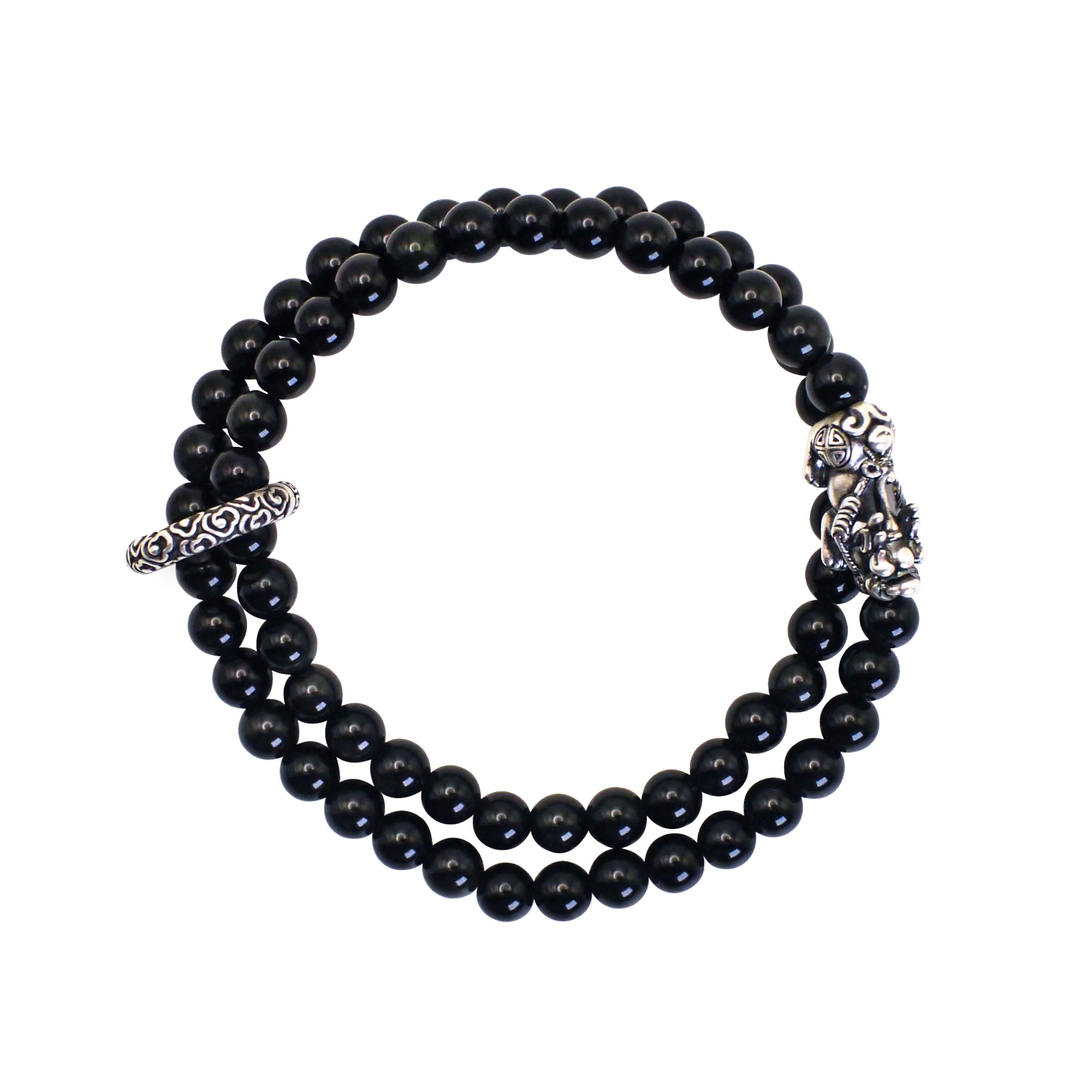 GuardianofWealth Pixiu & Obsidian Crystal Bracelet
