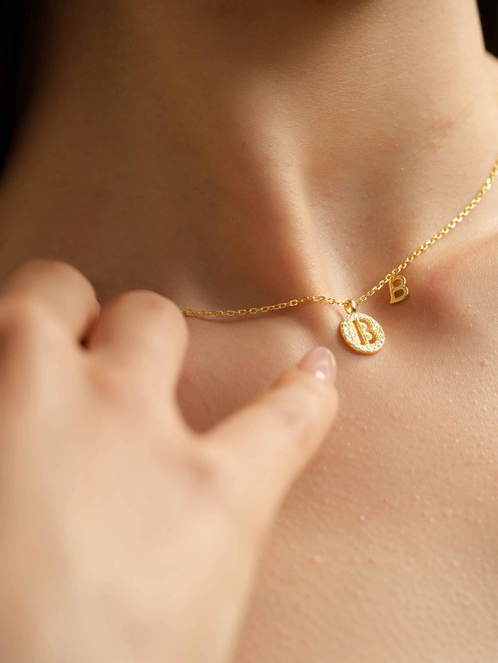 LUCE Astra Silver Necklace - Letter