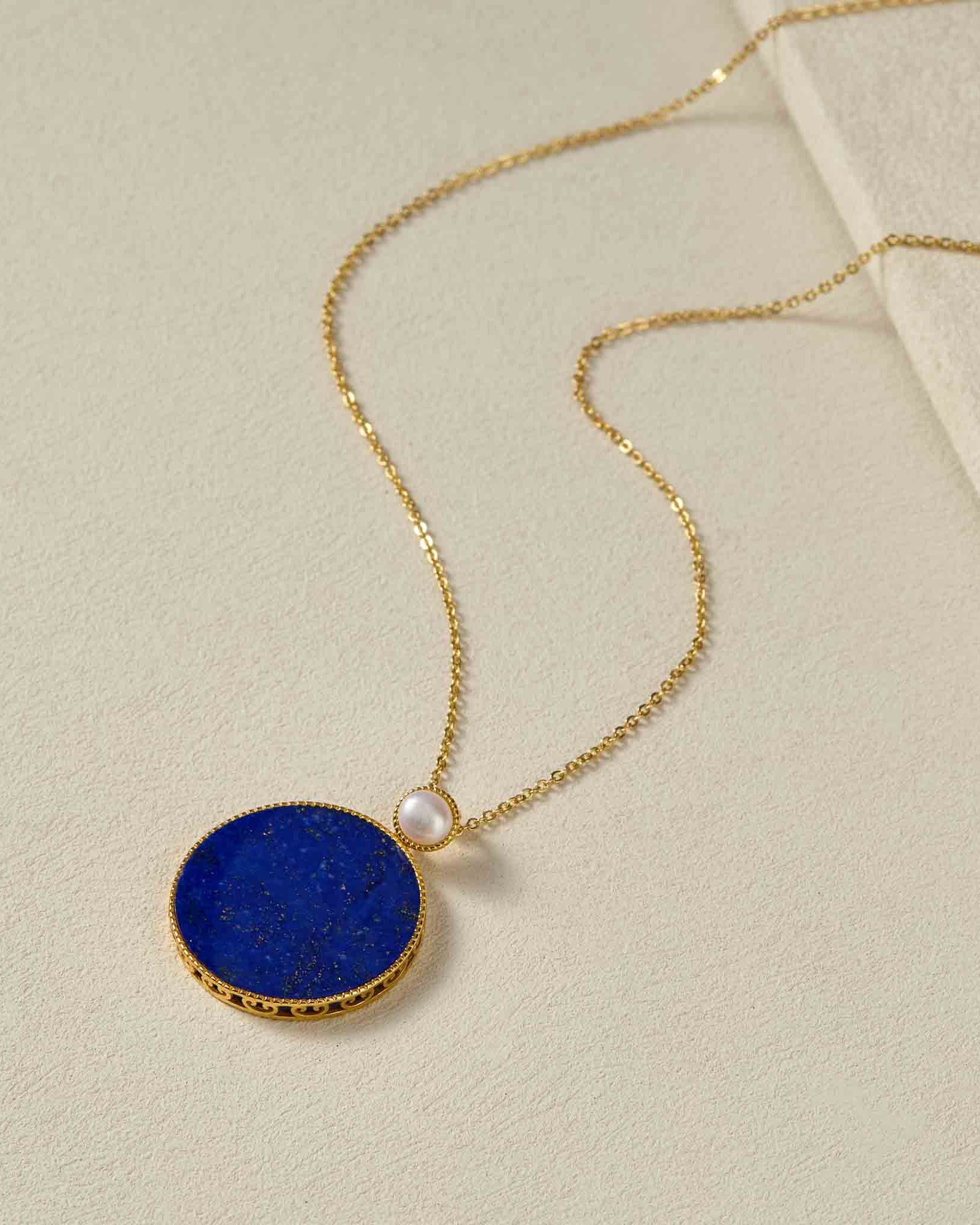 Lapis Lazuil & Pearl Necklace