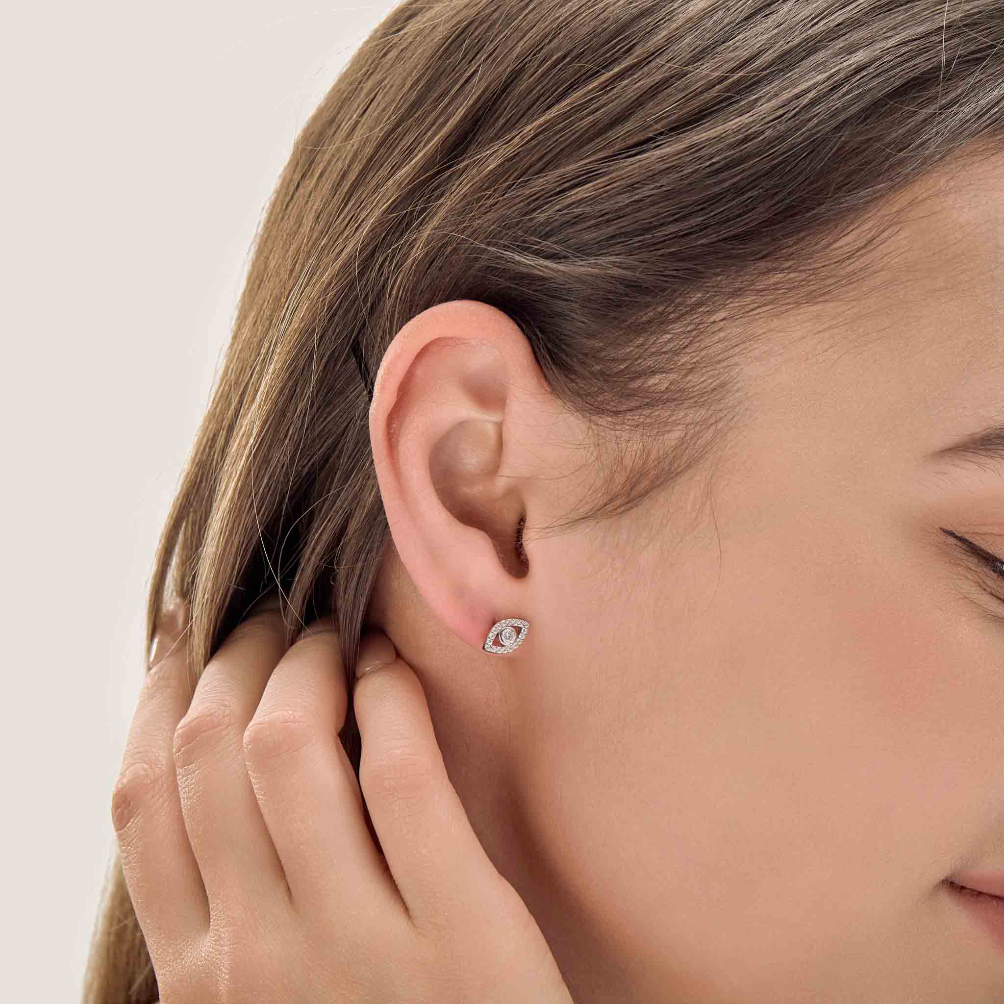 The Evil Eyes 925 Sterling Silver Ear Studs