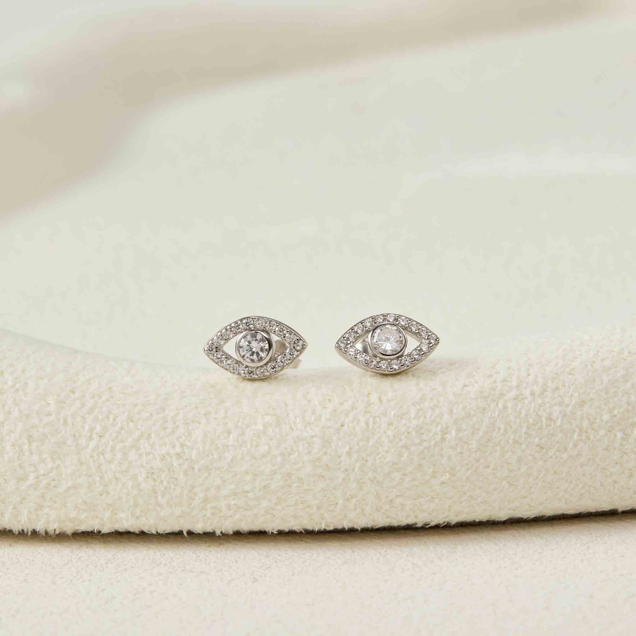 The Evil Eyes 925 Sterling Silver Ear Studs
