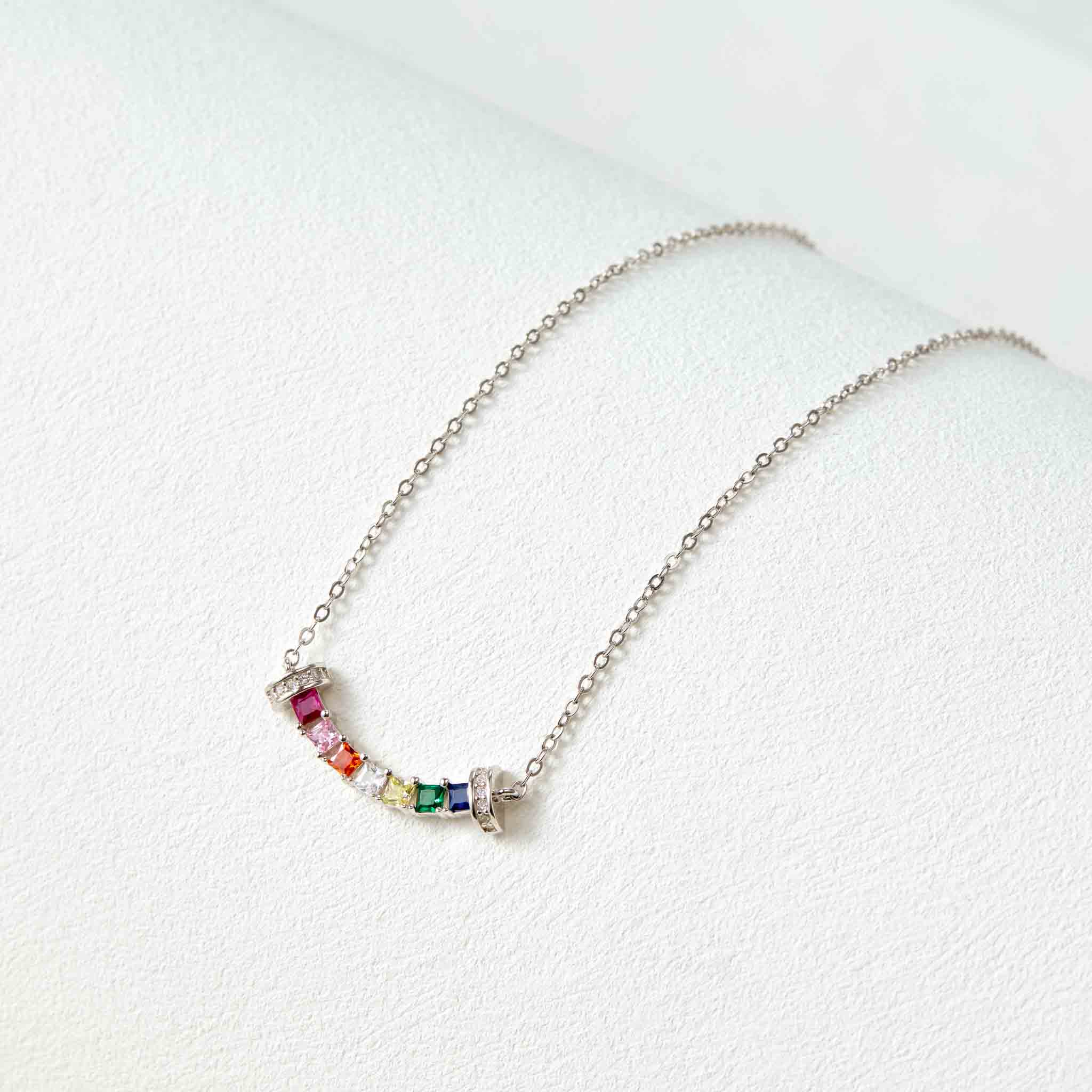 InnerLight 925 Sterling Silver & Rainbow Zircon Pendant
