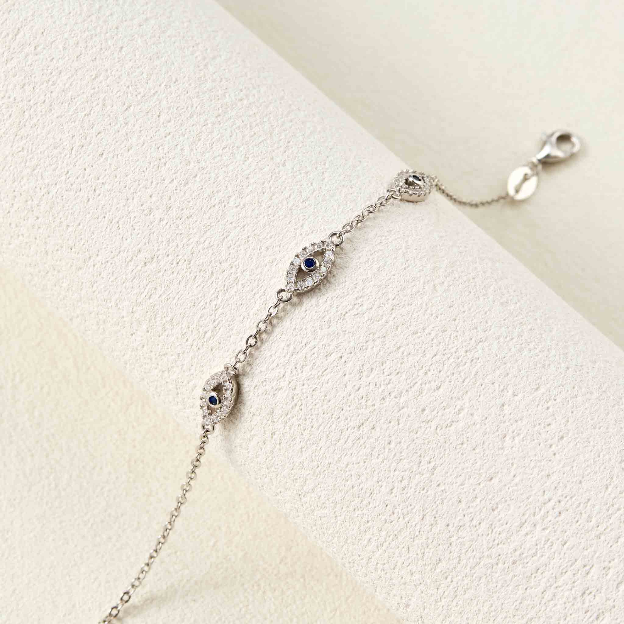 The Evil Eyes 925 Sterling Silver Bracelet