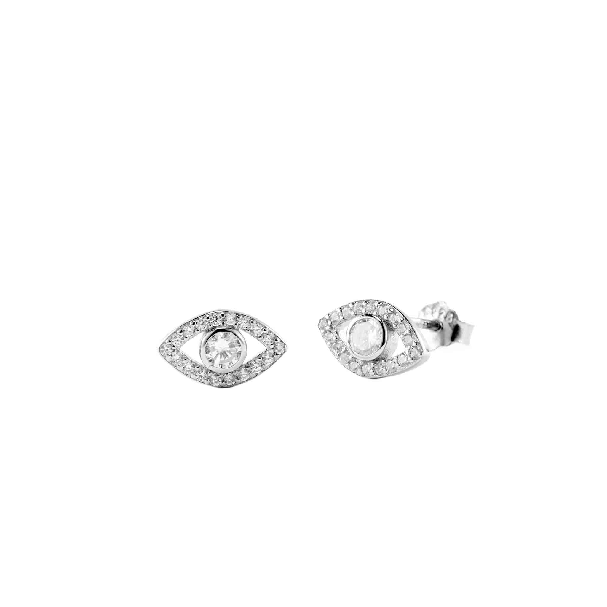 The Evil Eyes 925 Sterling Silver Ear Studs
