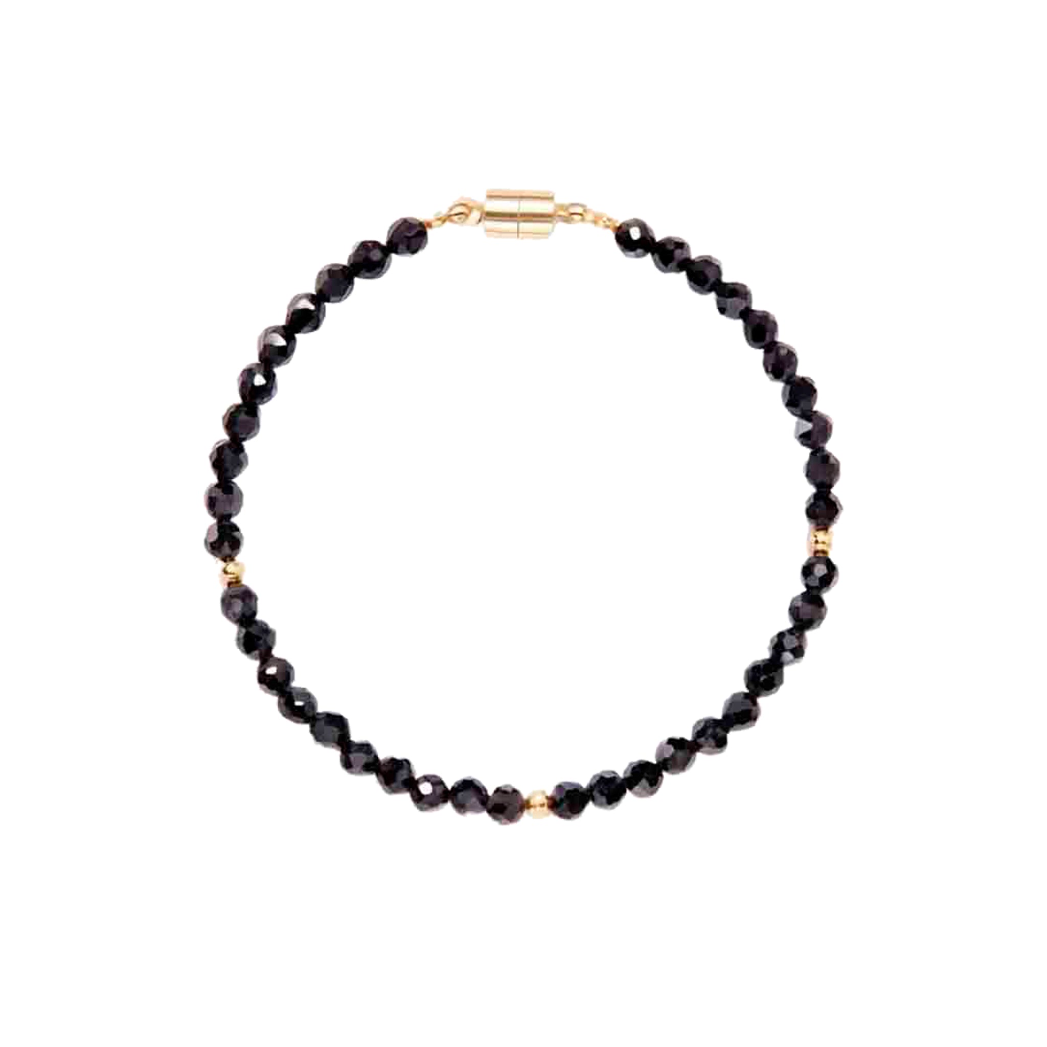 SteadyHeart Faceted Obsidian Bracelet