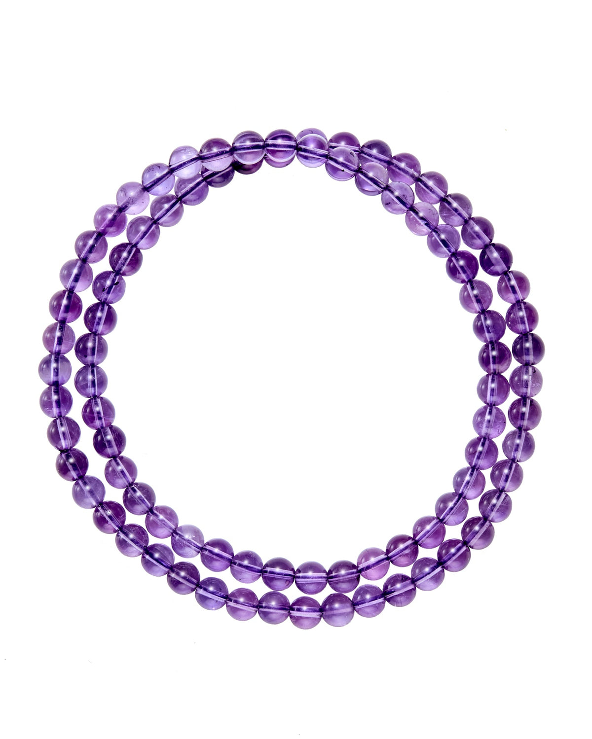 GentleViolet natural amethyst three-layer bracelet
